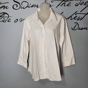 Liz Claiborne Classic White No Iron Button Down, 10